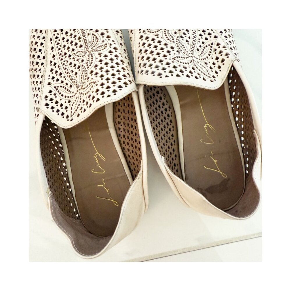 Anthropologie Lola Cruz Palm Perforated Ballet Flat Slides US8 EU38 - Picture 8 of 15